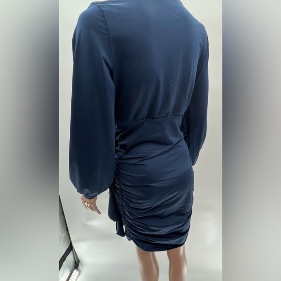 Midnight Blue Rouched Dress (NWOT) M - Picture 7 of 10